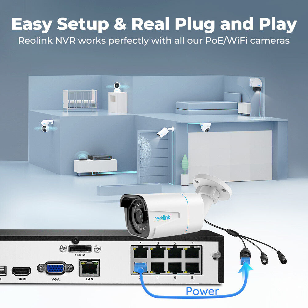 RLN8-410 - 8 Channel PoE NVR for 24/7 Reliable Recording - Reolink